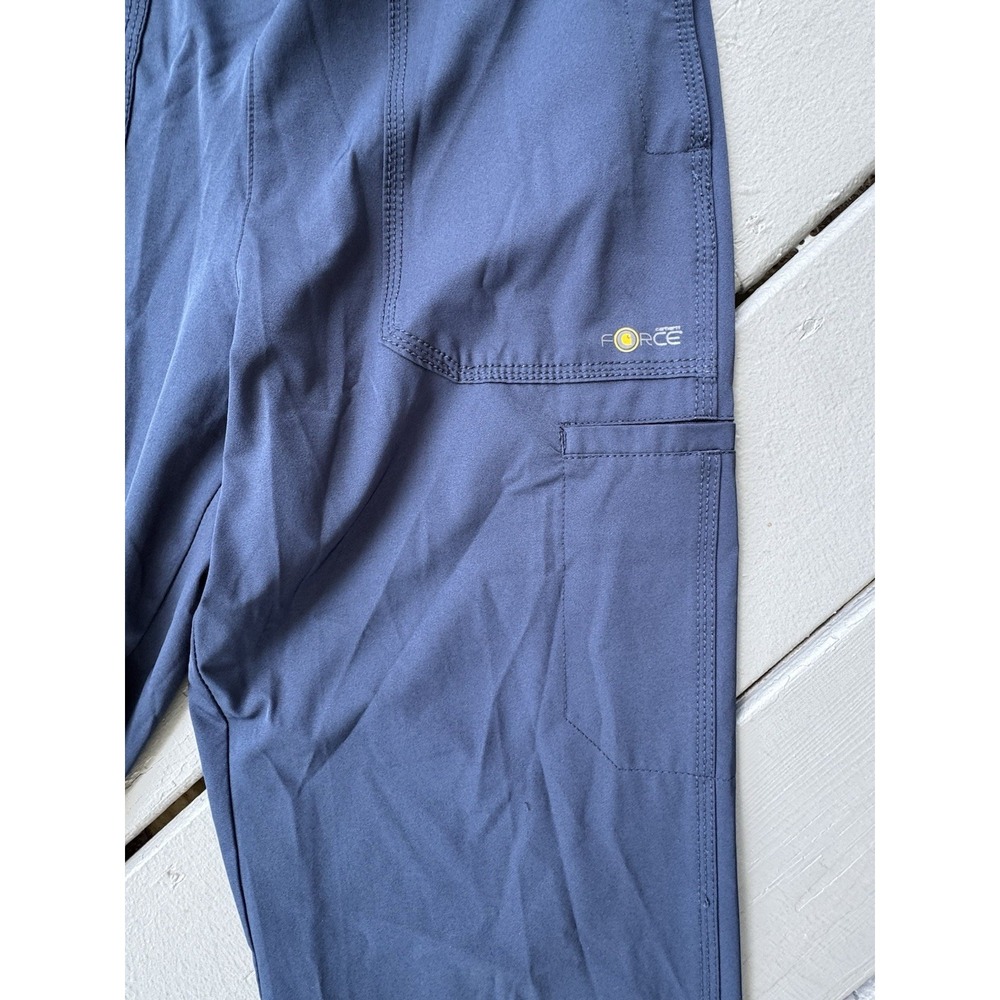 Carhartt Force Scrub Pants Navy Blue Women's Small Quick-Dry Stretch Workwear - Picture 2 of 9